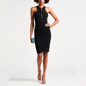 Unravel Project Ben Taverniti Black Lace Up RUNWAY Dress M NWT